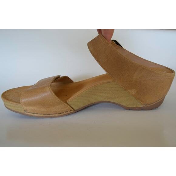 Dansko Slip On Wooden Wedge Sandal Size 41 - Picture 8 of 8